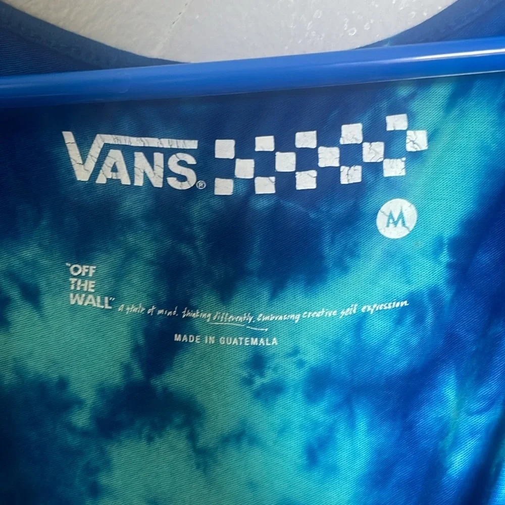 Vans women’s medium racerback tie dye tank top skater emo punk summer surf rad - Picture 3 of 5